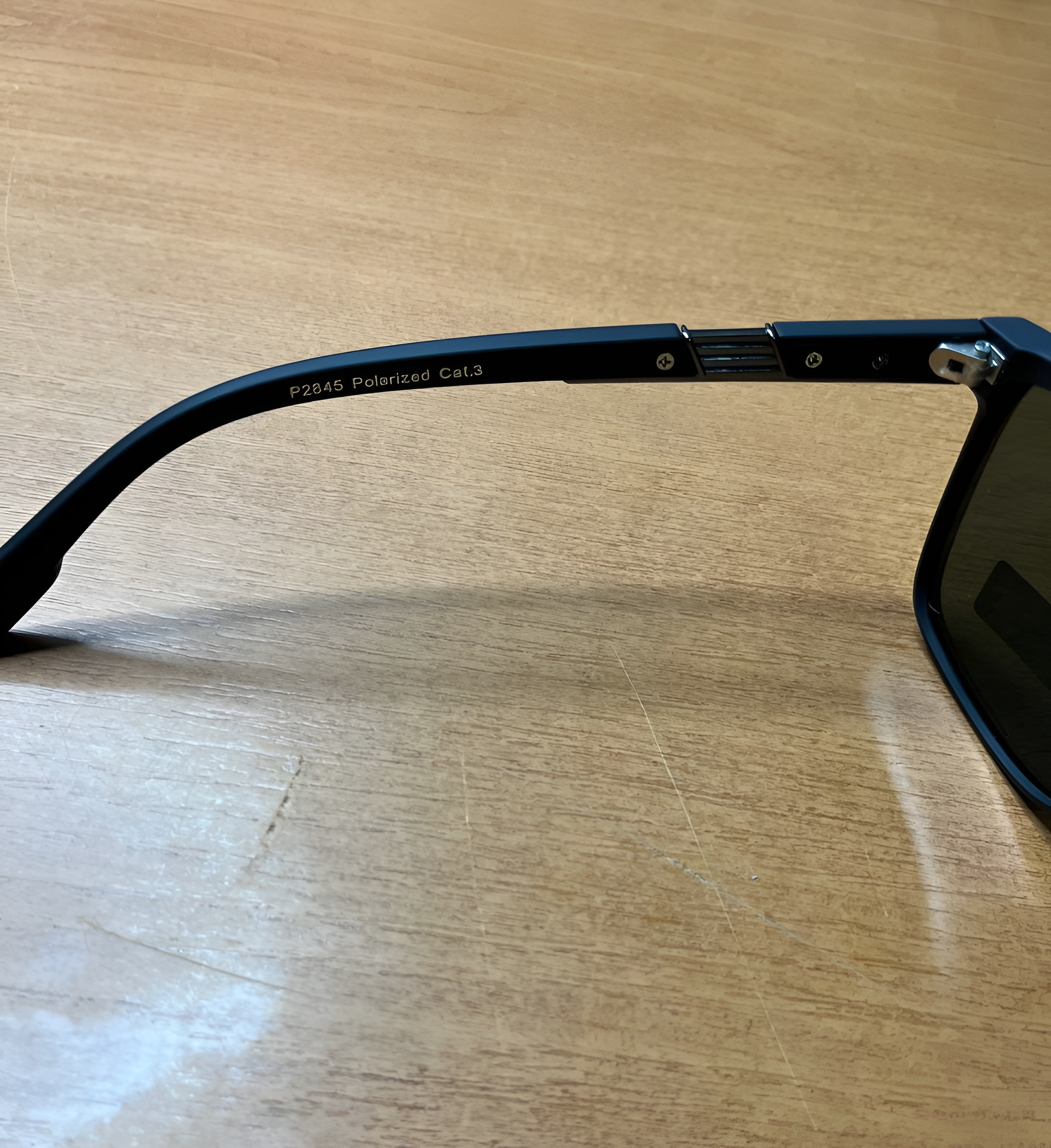 Сонцезахисні окуляри чоловічі Polaroid UV400 поляризаційні квадратні Чорний/G15 Зелений (ccdb0164) - фото 4