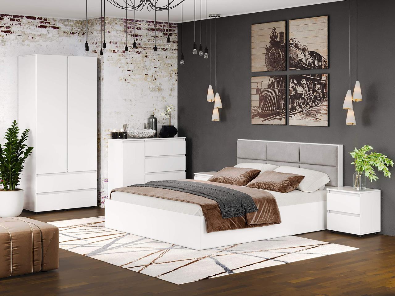 Спальня Эверест Лайт-3 Белый (ЕВ20817.01)