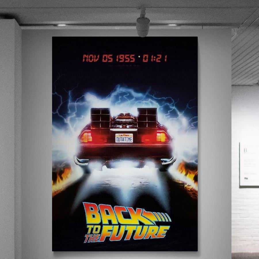 Картина на холсте HolstPrint Назад в будущее Делориан 50х100 см