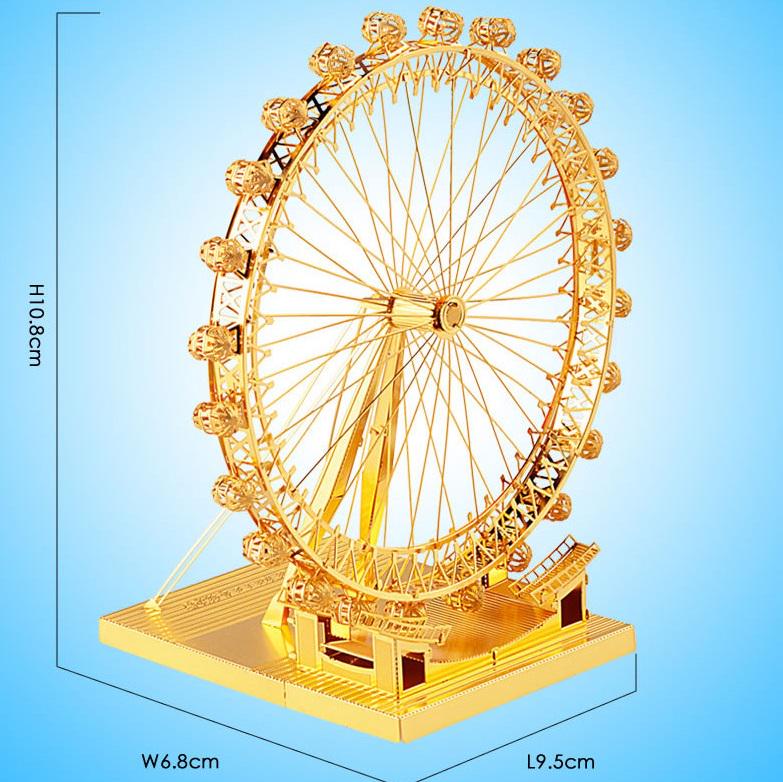 Конструктор Piececool London eye gold version P043-G колекційна модель - фото 5 Конструктор Piececool London eye gold version P043-G колекційна модель - фото 5