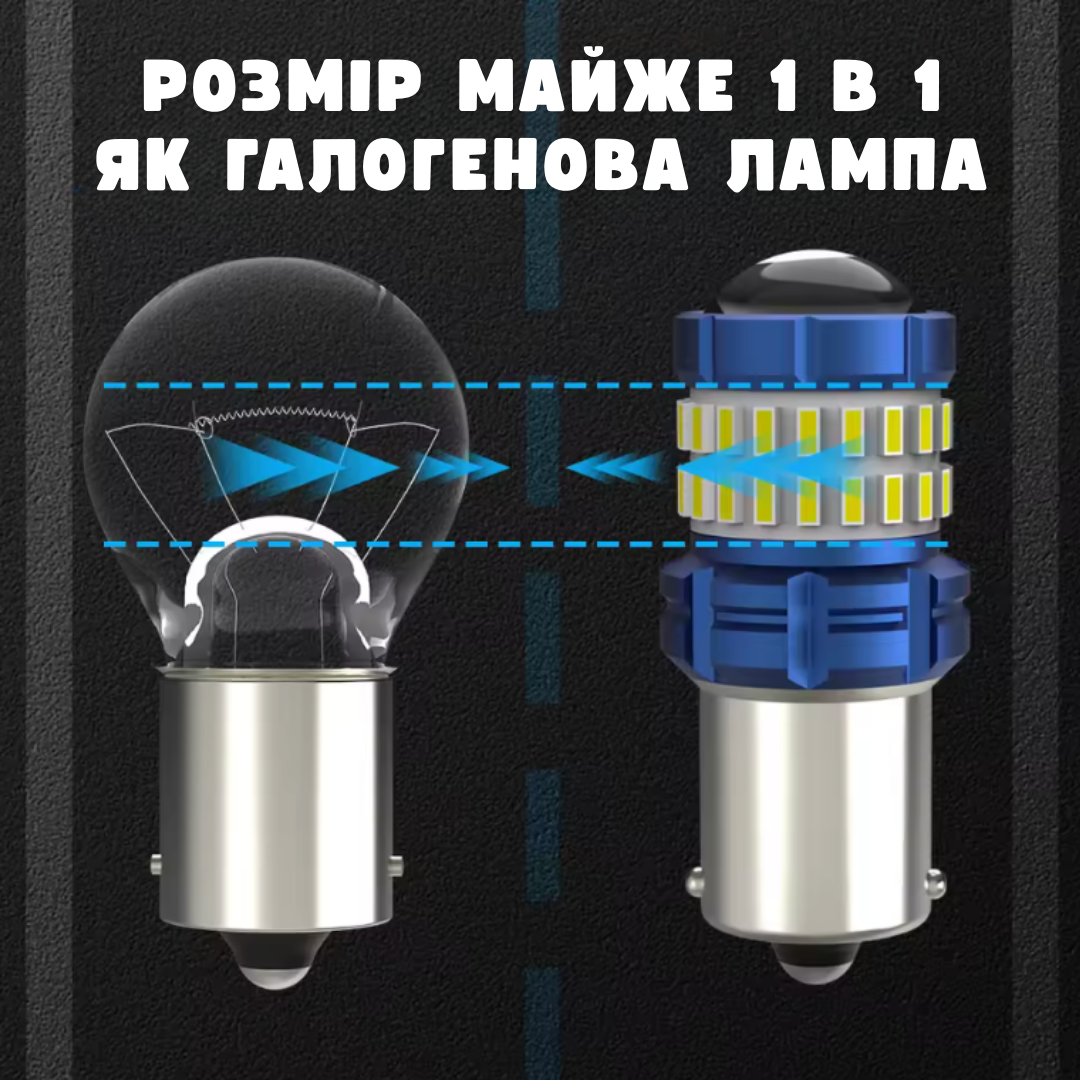 Лампы автомобильные светодиодные с линзой LED P21W BA15S задний ход/габарит/ДХО Cansbus обманка (29519878) - фото 5 Лампы автомобильные светодиодные с линзой LED P21W BA15S задний ход/габарит/ДХО Cansbus обманка (29519878) - фото 5