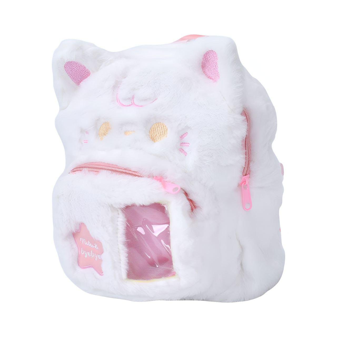 Рюкзак детский плюшевый YG0050 с ушками Белый Рюкзак детский плюшевый YG0050 с ушками Белый