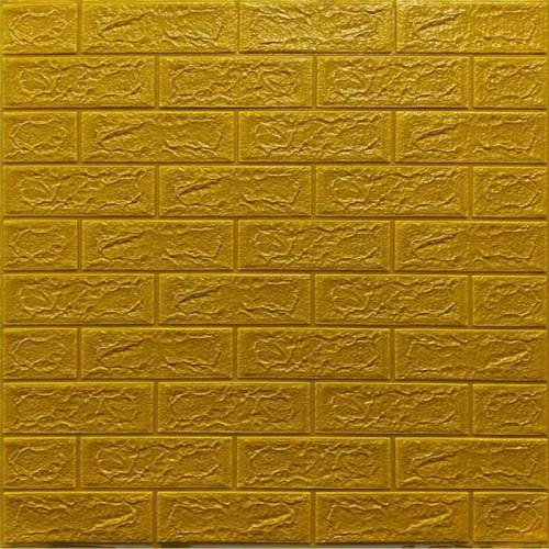 Панель самоклеюча 3D під золоту цеглу 700x770x5 мм