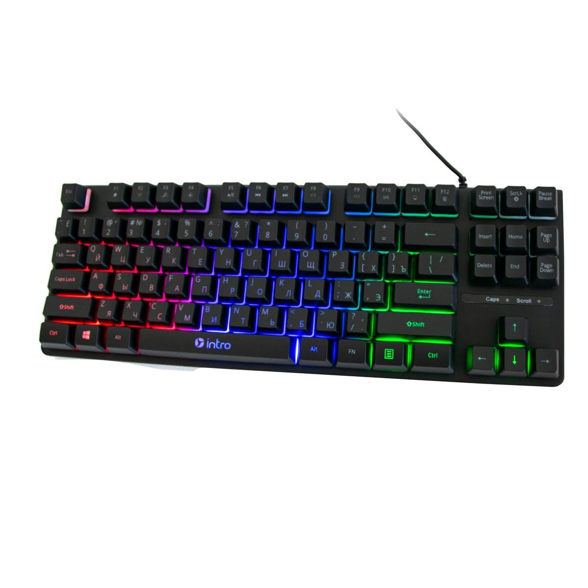 Клавиатура с подсветкой INTRO DX-750 RGB Черный (1010537-Black) - фото 1