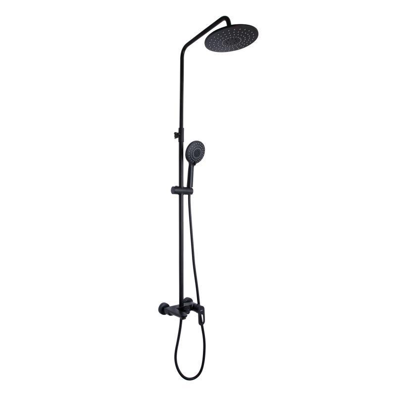Душевая система универсальная Lidz Latwa 1030 на 3 потребителя с изливом Black (LDLAT1030BLA45422)