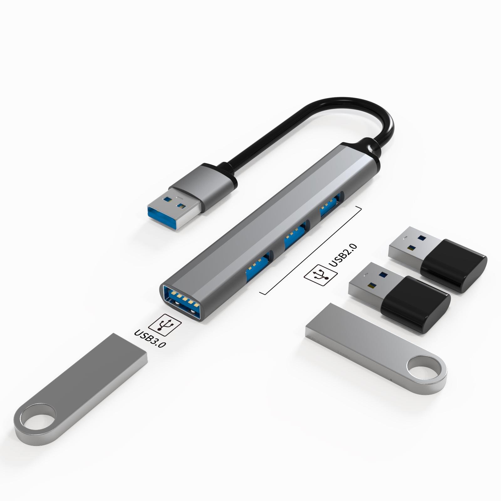 USB Type-C хаб Digital Lion UH-05 концентратор/разветвитель для ноутбука на 4 порта USB - фото 4