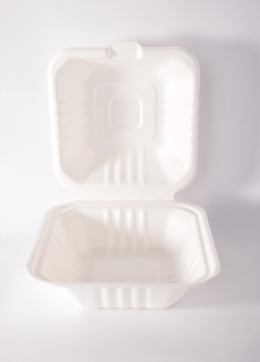Контейнер для бургера из тростника для take away эко 15х15х7,8 см 125 шт.