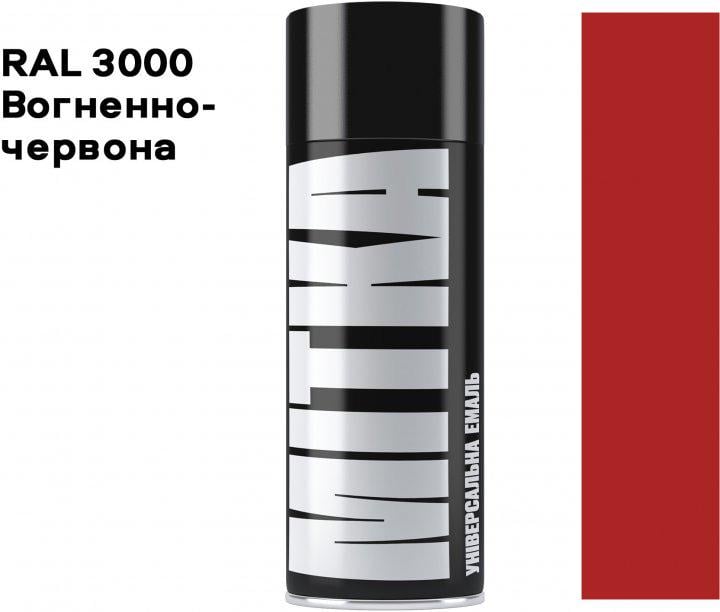 Эмаль MITKA Универсальная 400 мл 3000 Огненно-красный (MI3000) - фото 2