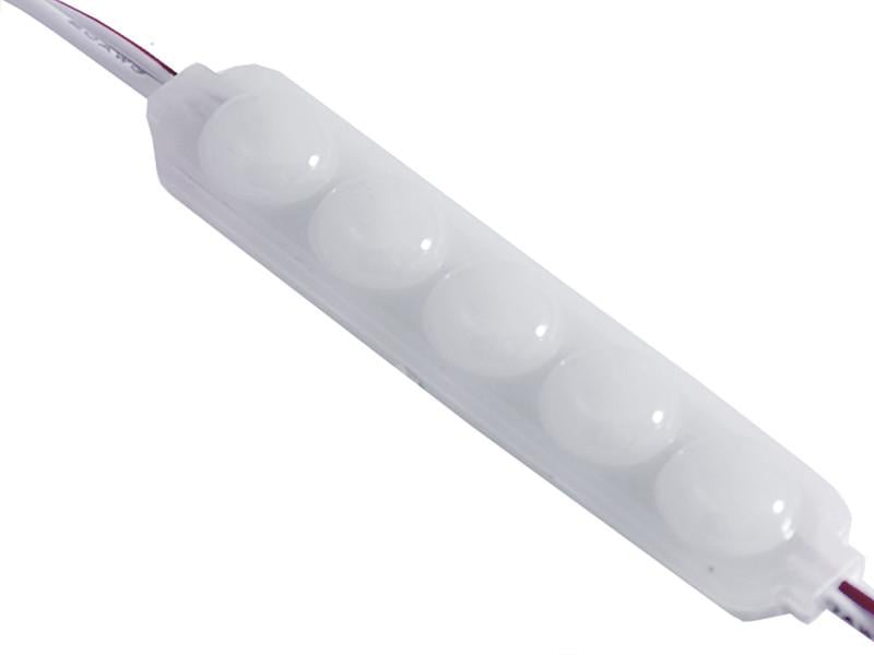 Светодиодный модуль 12В SMD2835 5 LED IP65 6000K холодный белый (4921)