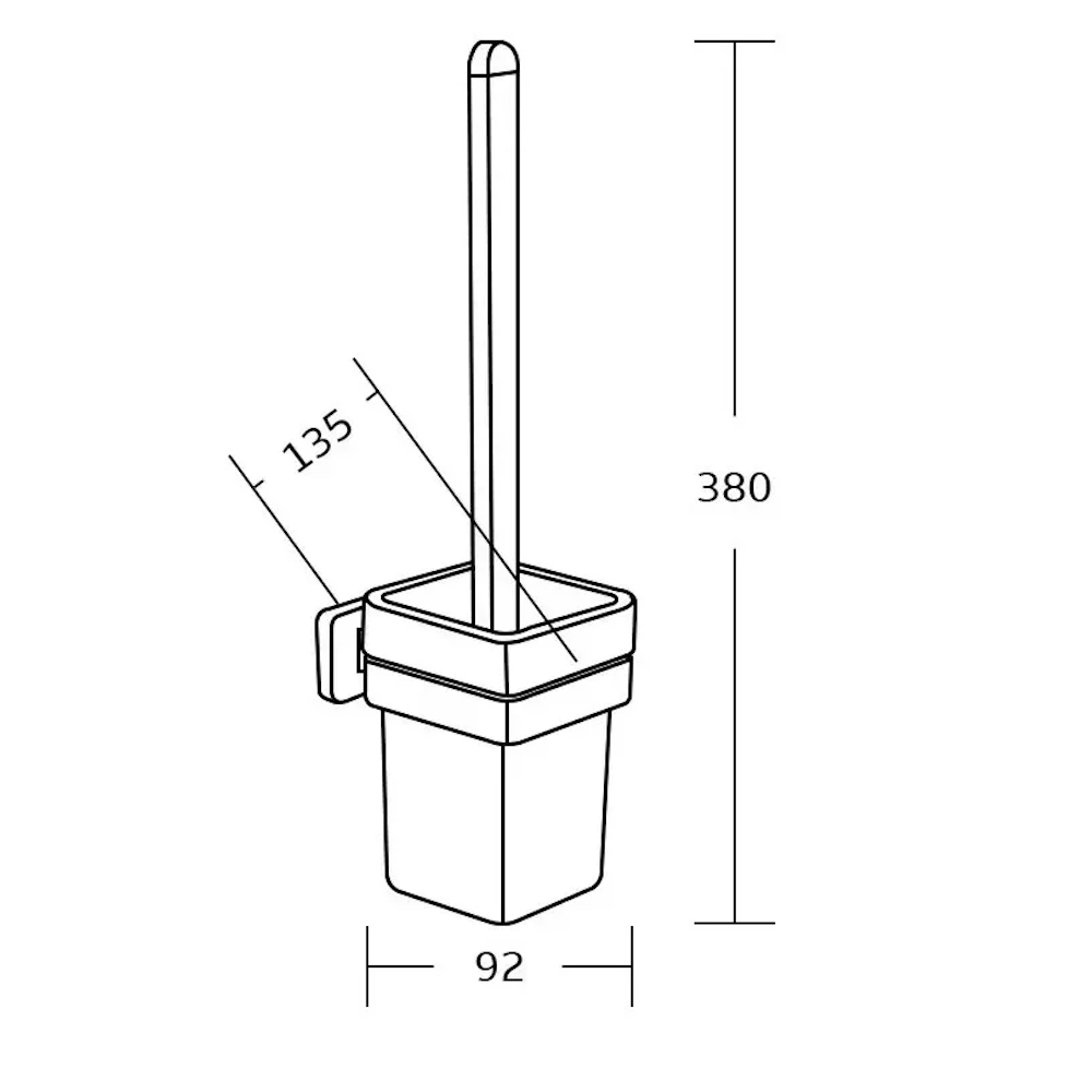 Йоршик для унітазу VBI Mars 2 настінний Хром (VBI-040110CH) - фото 2