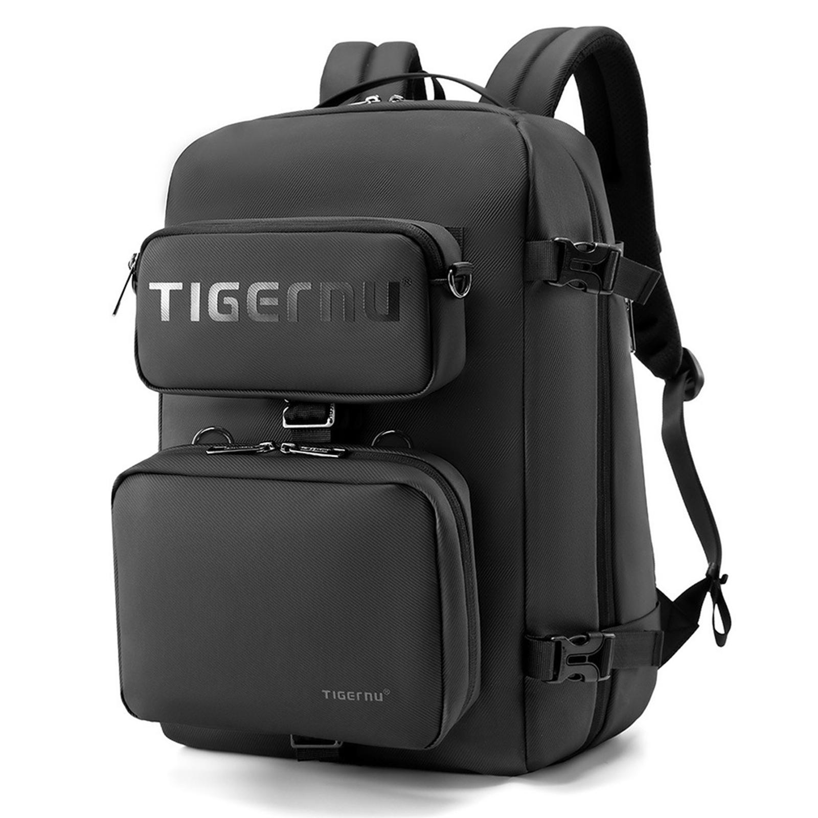 Городской рюкзак со съемными сумками с магнитной пряжкой Tigernu T-B9836 15,6" кодовый замок 25 л Черный (TGN-T-B9836-7050)