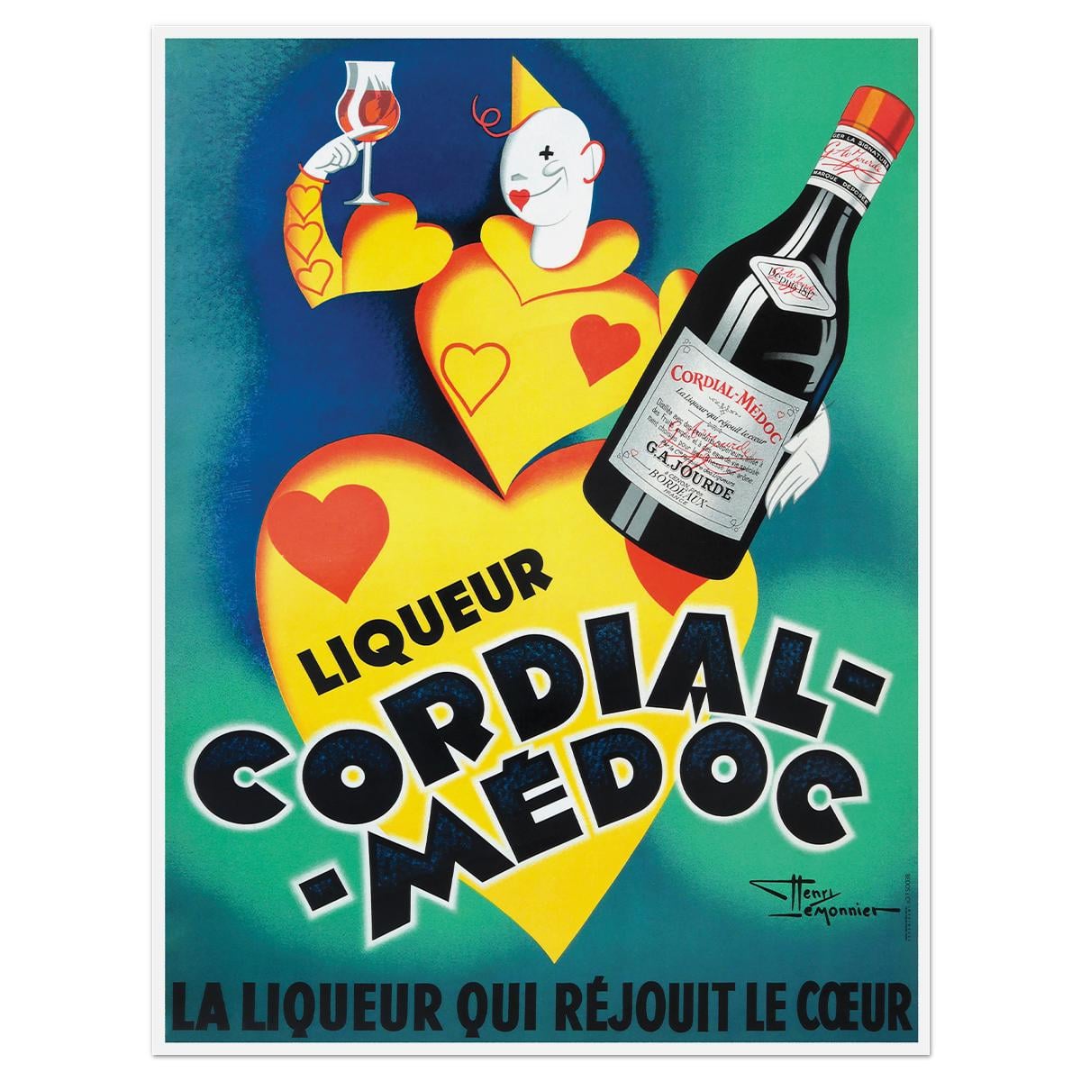 Плакат винтажный Cordial-Médoc 1936 65x86 см (0030)
