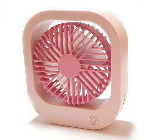 Вентилятор портативний акумуляторний mini fan SQ2177 Рожевий (d9100c23)