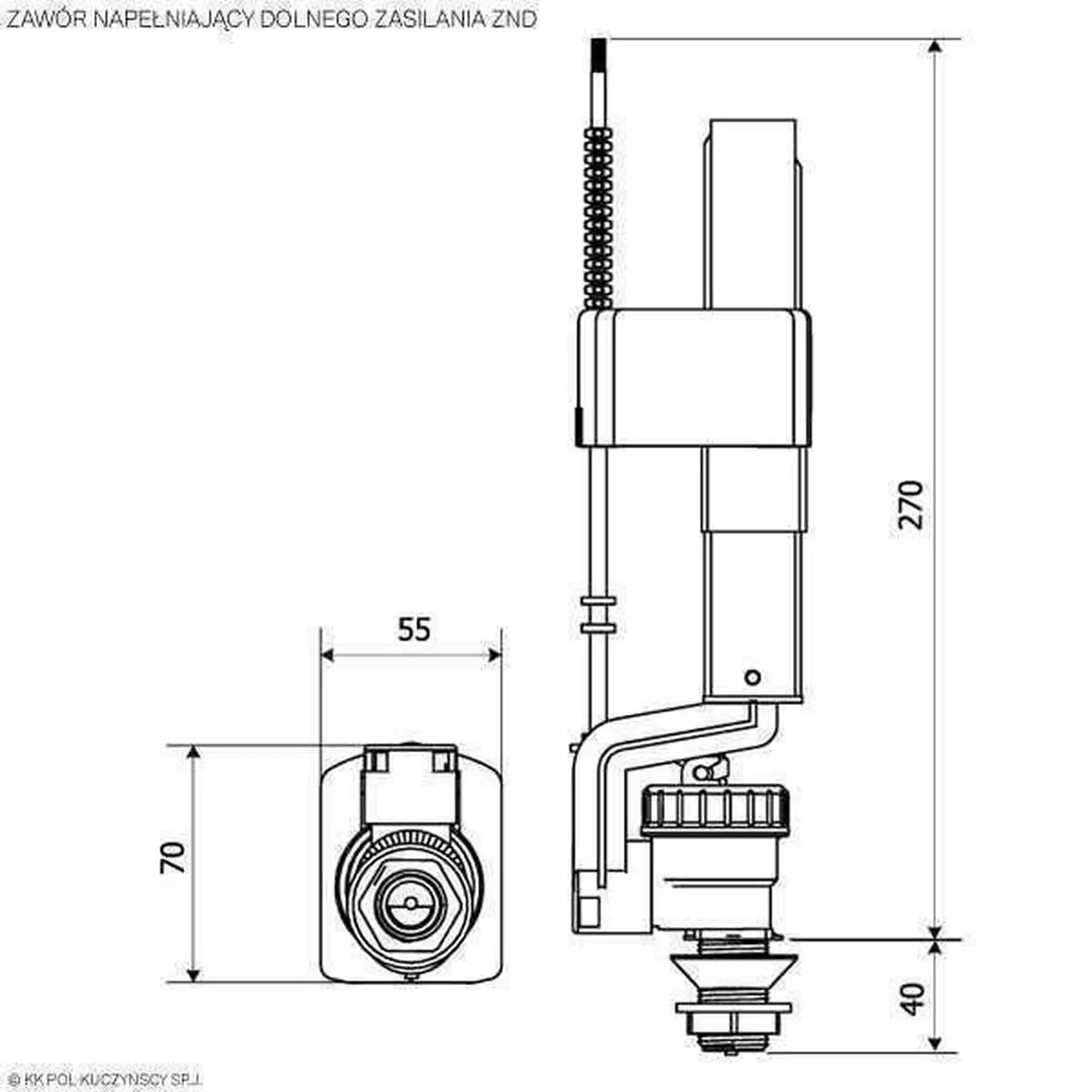 Клапан заповнення K.K.POL ZND/113- 3/8 МО (GSR-000005707) - фото 2