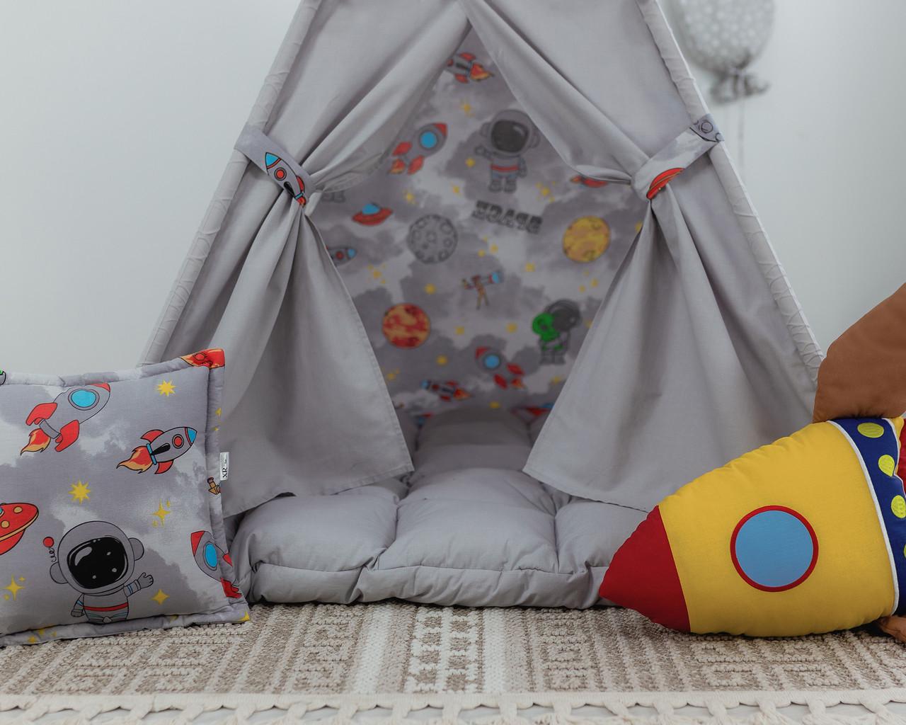 Вігвам дитячий Космос із килимком бон бон - фото 4 Вігвам дитячий Космос із килимком бон бон - фото 4