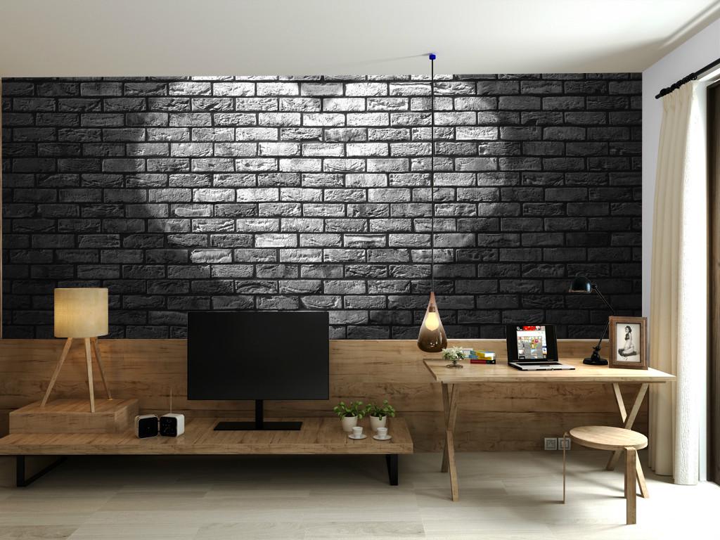 Фотошпалери, що миються флізелінові для спальні/зали/кухні в стилі лофт Серце на цегляній стіні