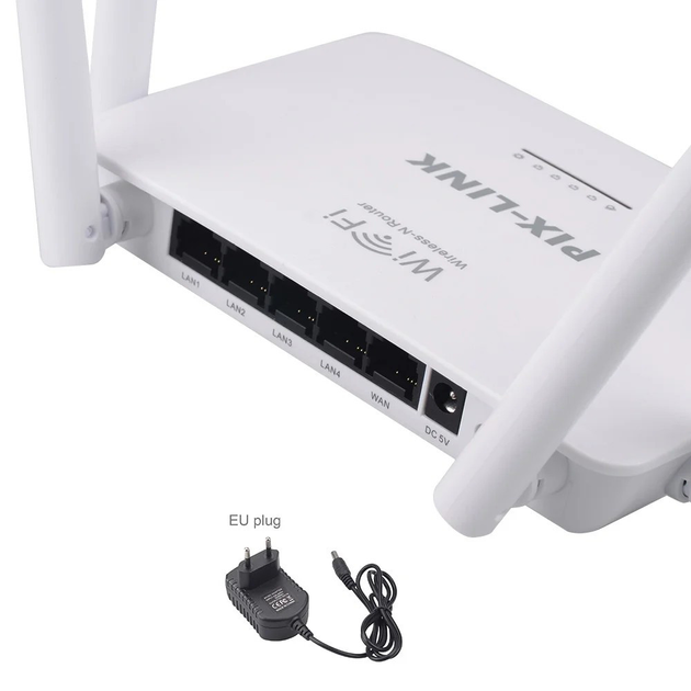 Роутер WI-FI 4 антенны маршрутизатор PIX-LINK LV-WR08 White (16172) - фото 4