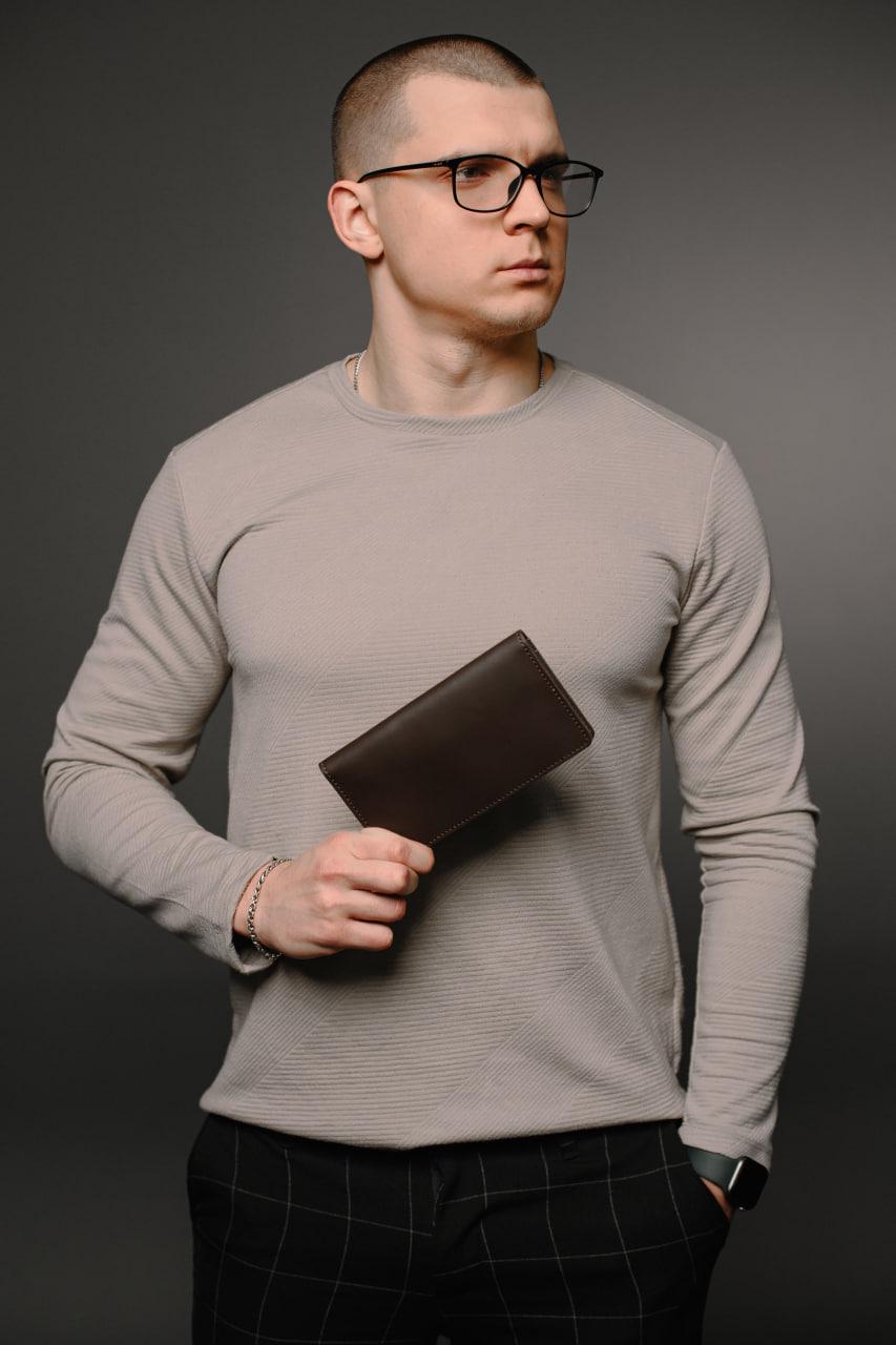 Портмоне мужское из натуральной кожи Коричневый (SR005) - фото 22 Портмоне мужское из натуральной кожи Коричневый (SR005) - фото 22