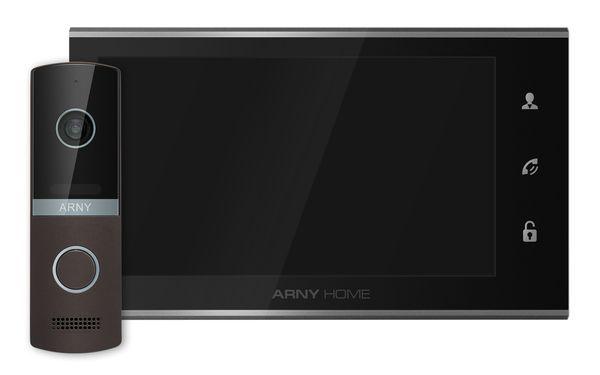 Комплект відеодомофона ARNY AVD-7323A WiFi Чорний/Коричневий (133179)