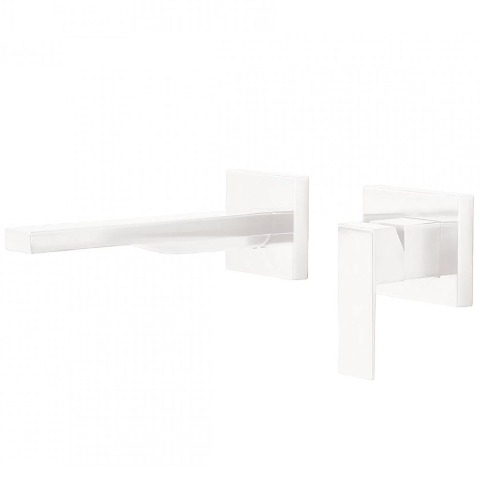 Смеситель для умывальника Tres Cuadro Exclusive 00620012BM настенный однорычажный Белый (153898)