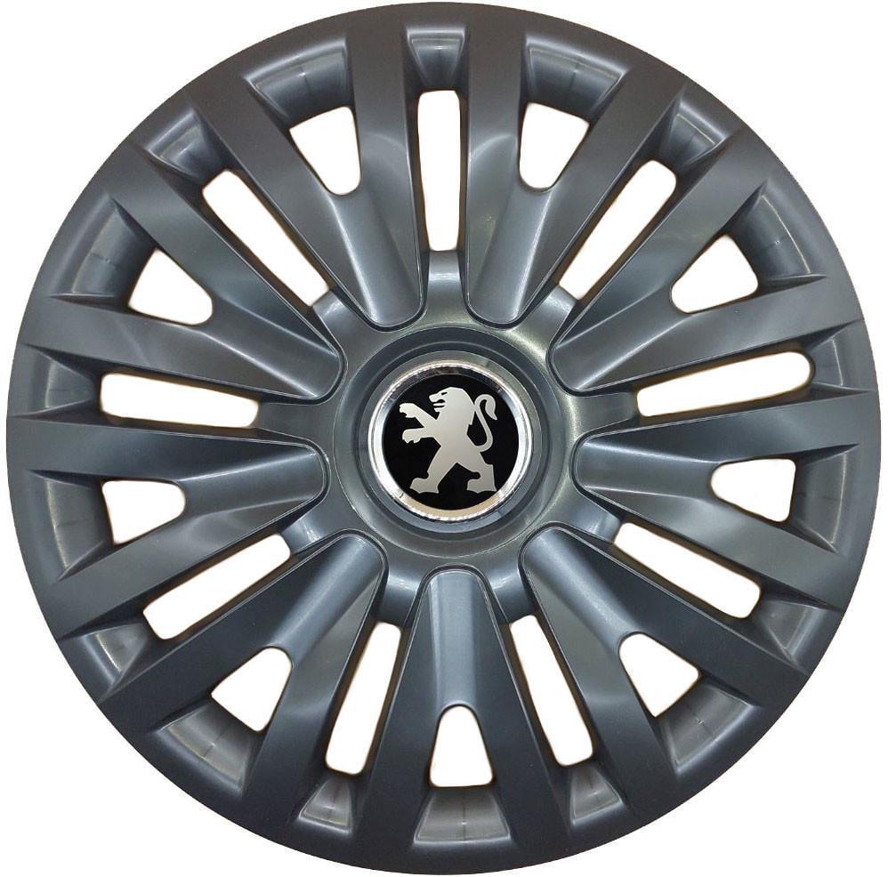 Колпаки с логотипом SJS Peugeot 412 R16 4 шт. Черный (31005852)