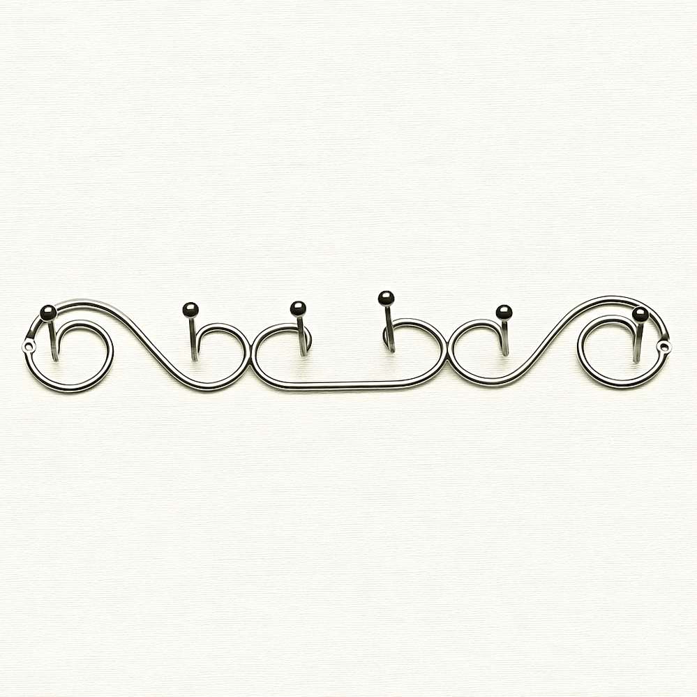 Вешалка настенная металлическая фигурная 6 крючков (6293) Вешалка настенная металлическая фигурная 6 крючков (6293)