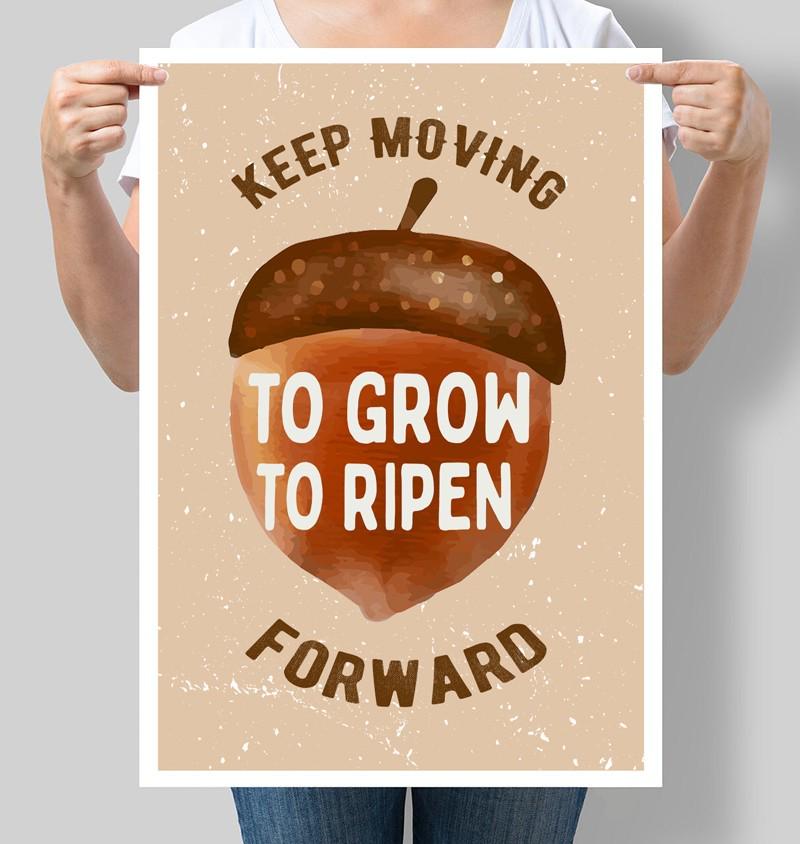 Постер мотивационный Keep moving forward 30x42 см A3 без рамки (M083_A3) Постер мотивационный Keep moving forward 30x42 см A3 без рамки (M083_A3)