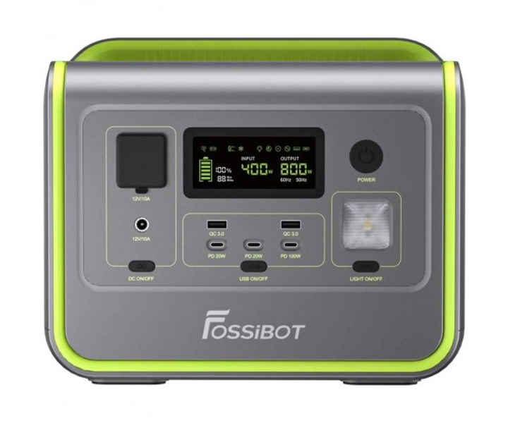 Зарядна станція FOSSIBOT F800 LiFePO4 UPS MPPT USB-C PD 800 Вт 512 Вт/г 100 Вт