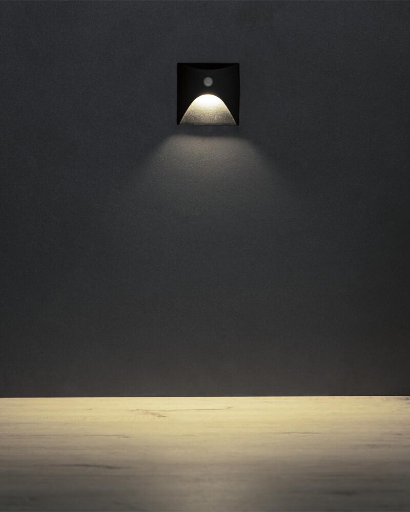 Светильник для подсветки лестницы/коридора Kanlux 39142 Exin LED 1x2,5W 4000K 50Lm IP65 Черный (29885457) - фото 2 Светильник для подсветки лестницы/коридора Kanlux 39142 Exin LED 1x2,5W 4000K 50Lm IP65 Черный (29885457) - фото 2