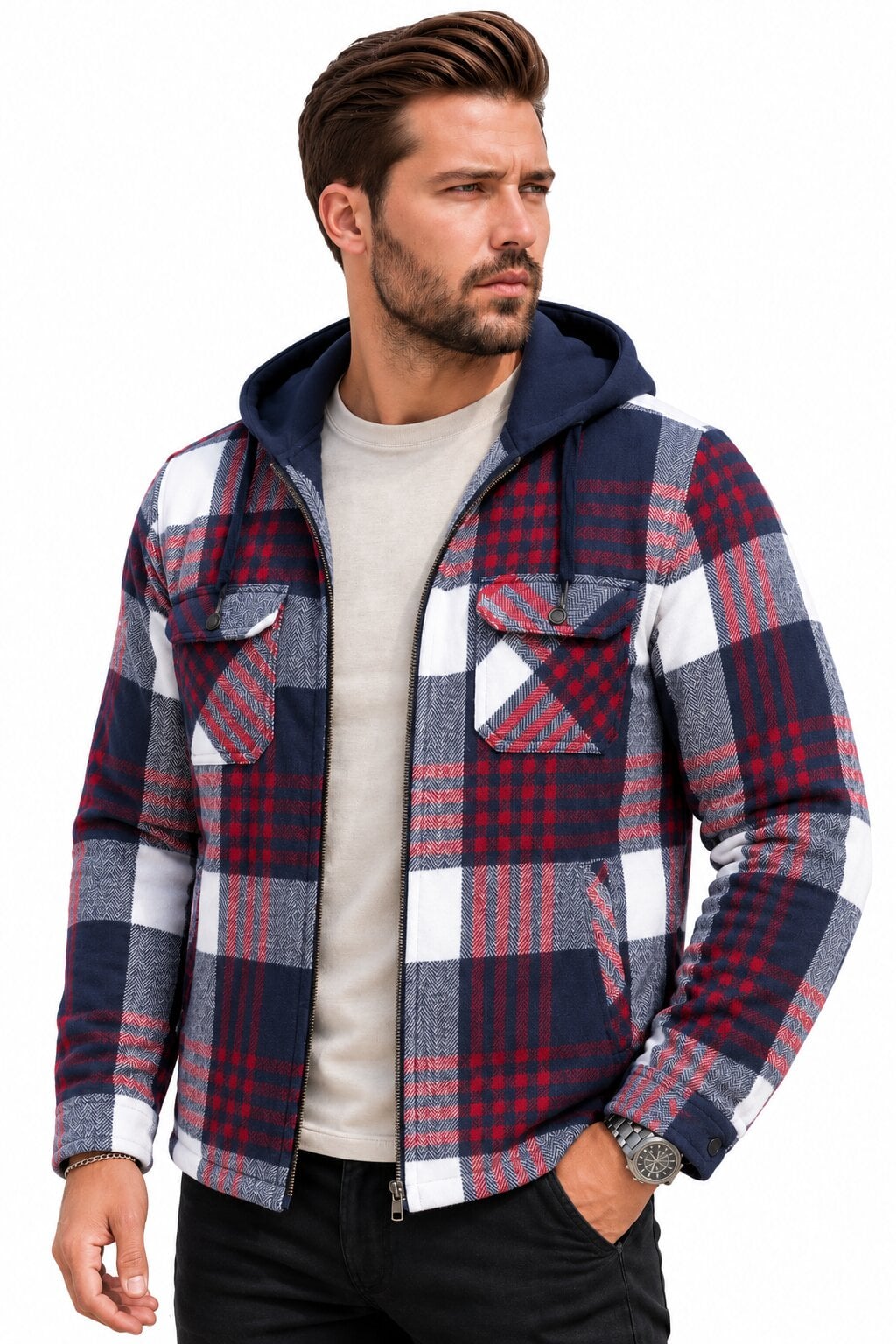 Сорочка чоловіча з блисковкою на хутрі Hetai 3XL (26127859)