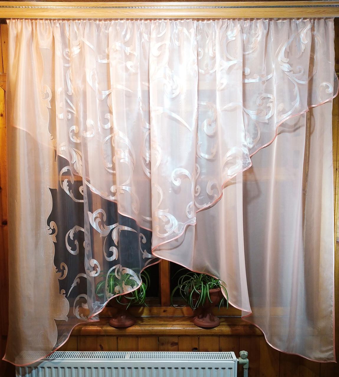 Шторы арка Стелла вензель Персиковый (1213251121) Шторы арка Стелла вензель Персиковый (1213251121)