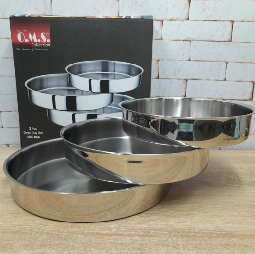 Набор форм OMS для выпечки из нержавеющей стали Ø 28/32/36 см (4006)