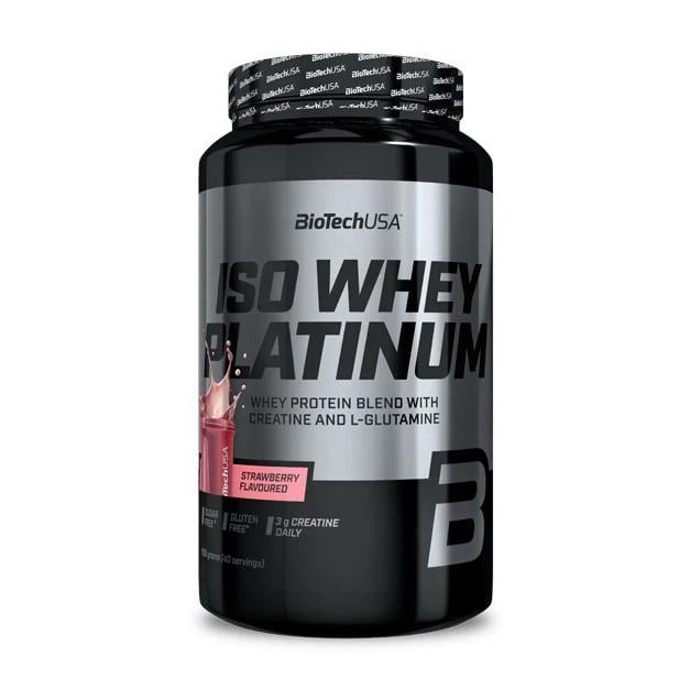 Изолят сывороточный BioTech Iso Whey Platinum 908 г Клубника