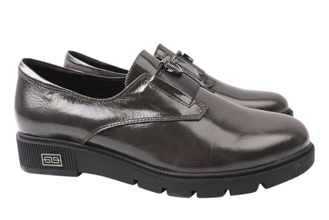 Туфли женские Polann из кожи на платформе р. 37 Зеленый (149-21DTC)