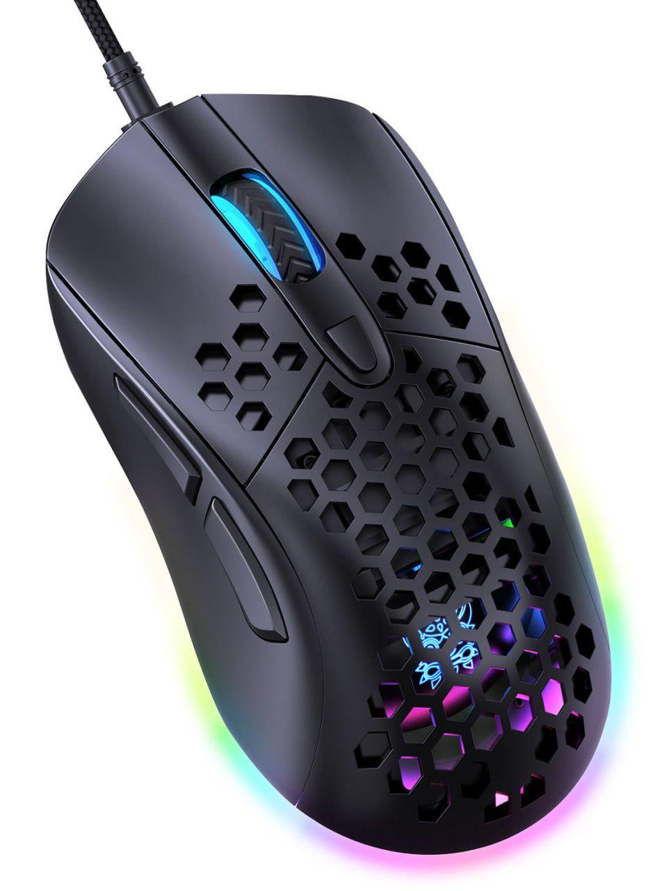 Мышка игровая проволочная Onikuma CW96 с RGB подсветкой 7200 DPI 8 кнопок Черный (743778)
