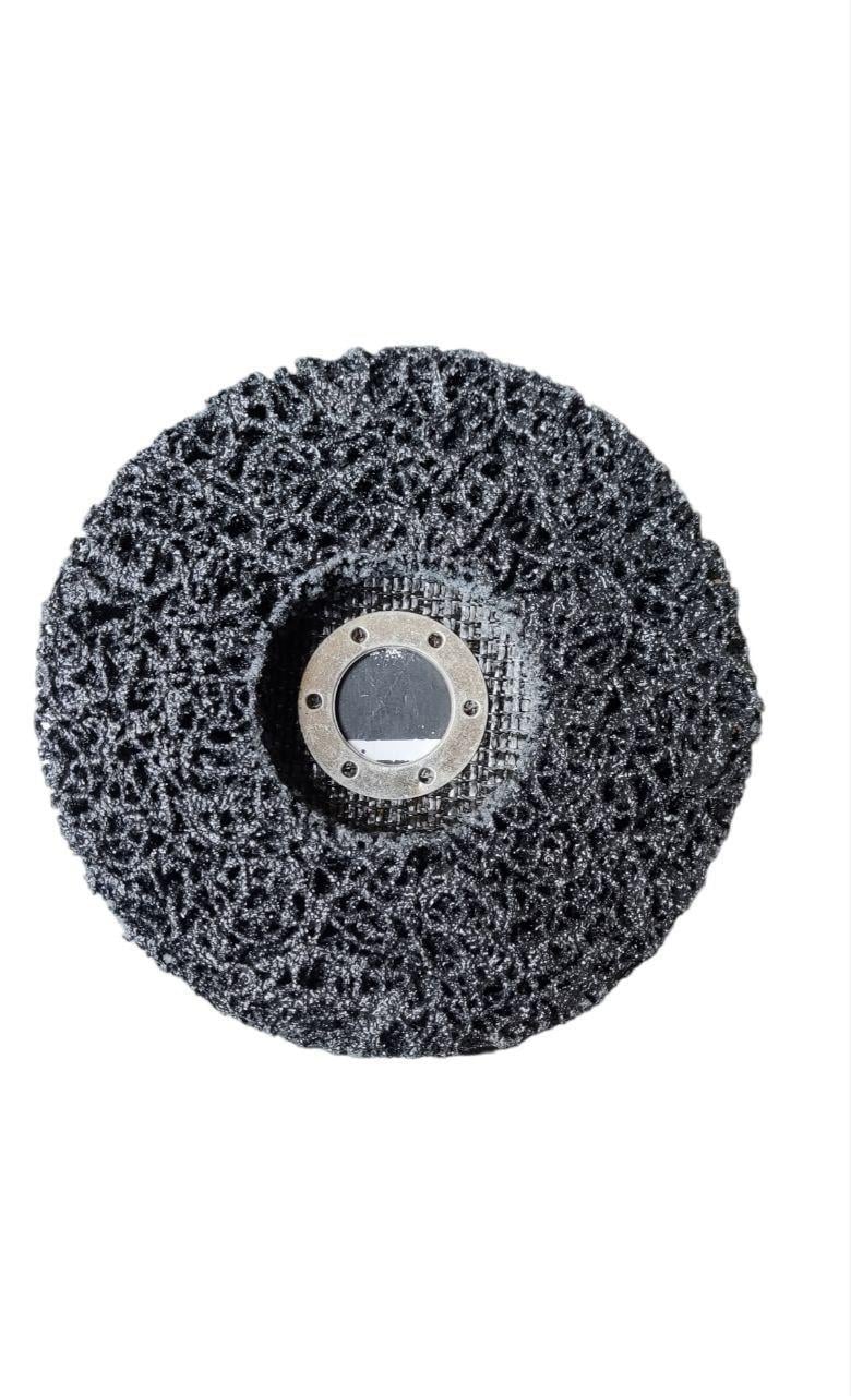 Круг шлифовальный для удаления ржавчины и краски Falon tech Корал средней жесткости 125х22 мм Черный