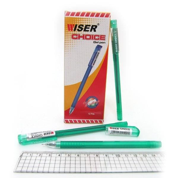 Ручка гелева Wiser Choice 0,6 мм 12 шт. Зелений (MTT-184337)