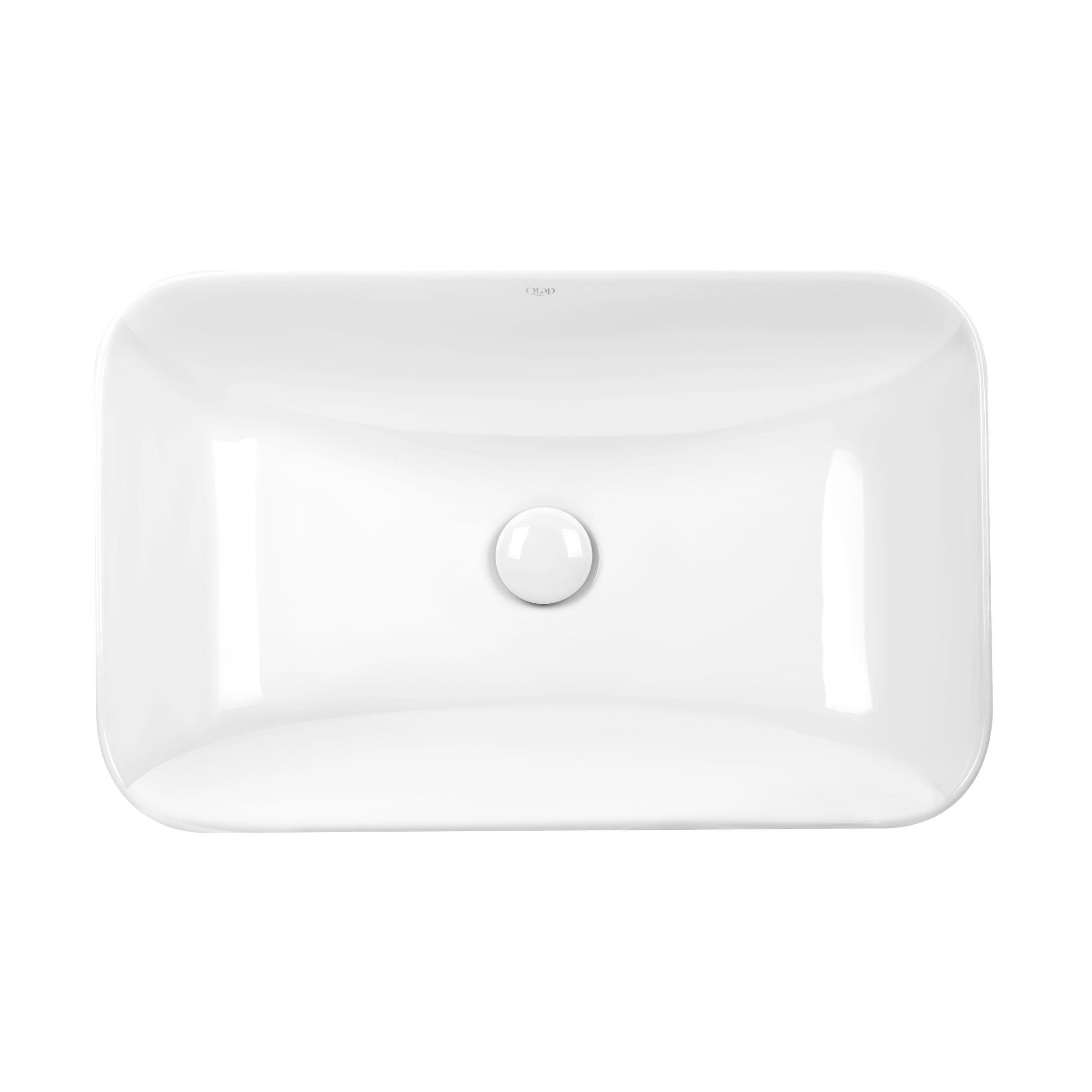 Раковина Qtap Scorpio QT1411K491W с донным клапаном 610х380х150 мм White (SD00042836)