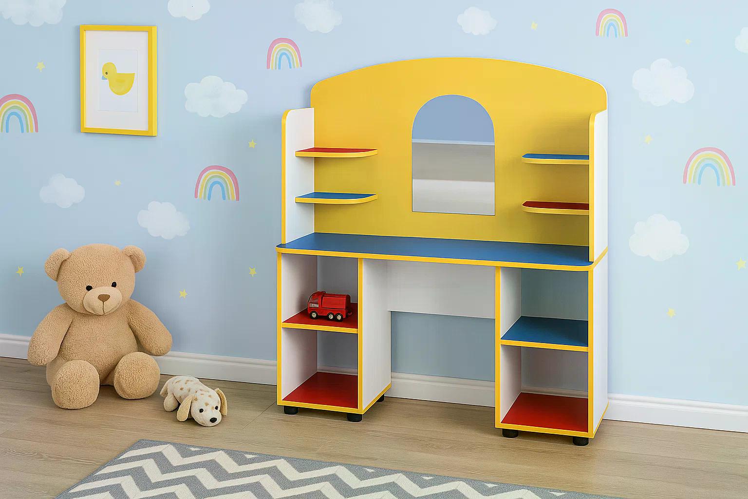 Ігрові меблі для дитячого садка Салон краси Yellow/Blue - фото 2 Ігрові меблі для дитячого садка Салон краси Yellow/Blue - фото 2