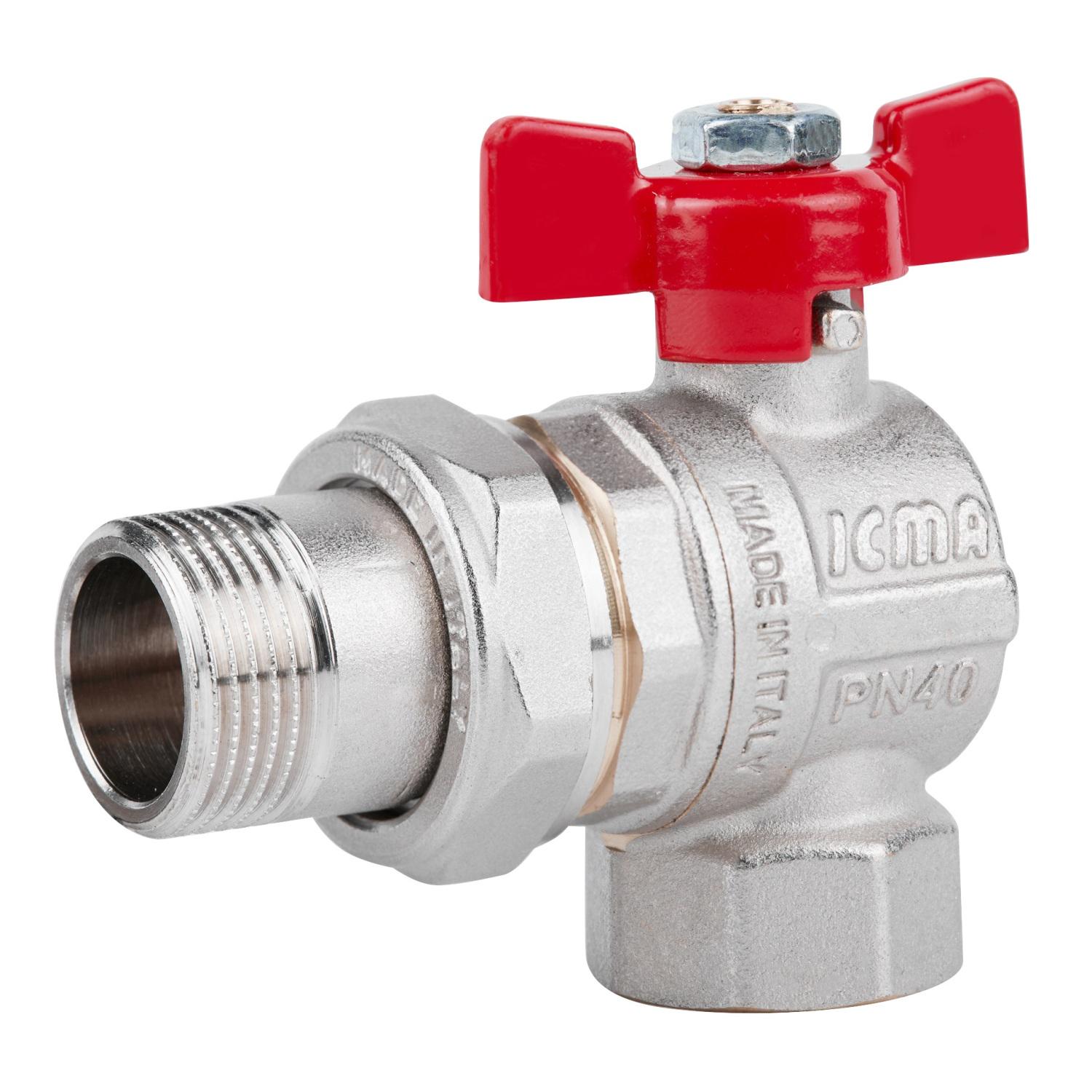 Кран кульовий ICMA 361 87361AE11 3/4" ВЗ з американкою метелик (75563)