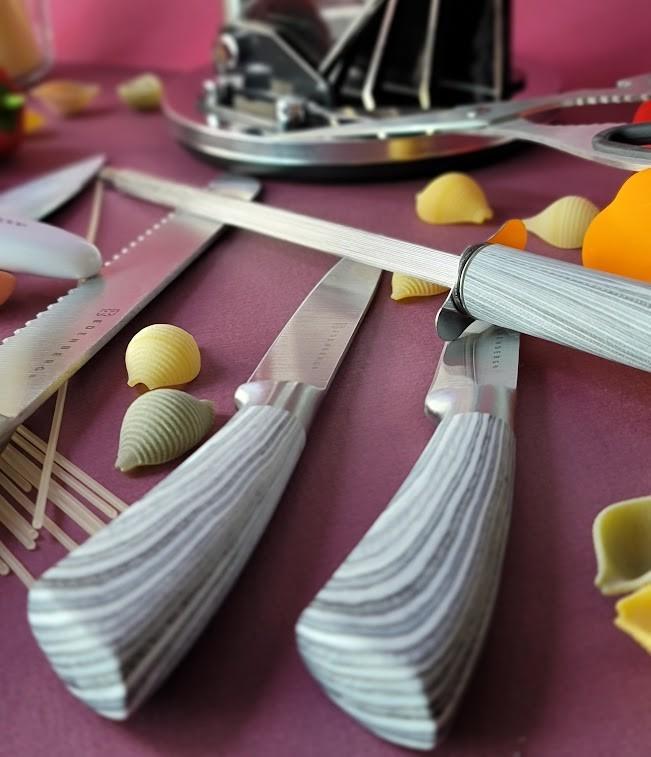 Набор кухонных ножей Edenberg из нержавеющей стали на подставке 9 пр. Серый (EB-913) - фото 5