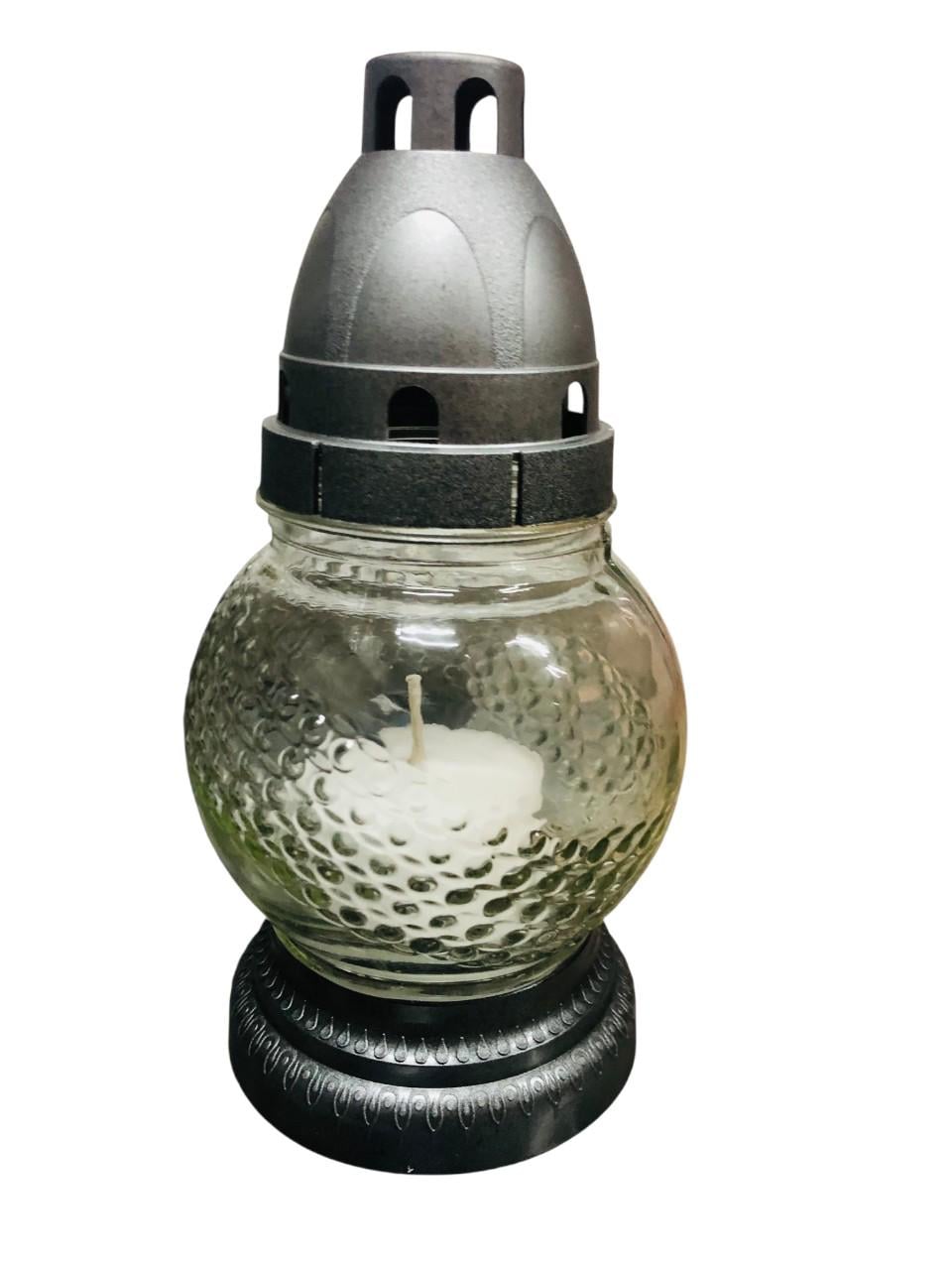 Лампадка стеклянная Znicz Z-05 с крышкой 17 см Серебряный (Z05-S-17) Лампадка стеклянная Znicz Z-05 с крышкой 17 см Серебряный (Z05-S-17)