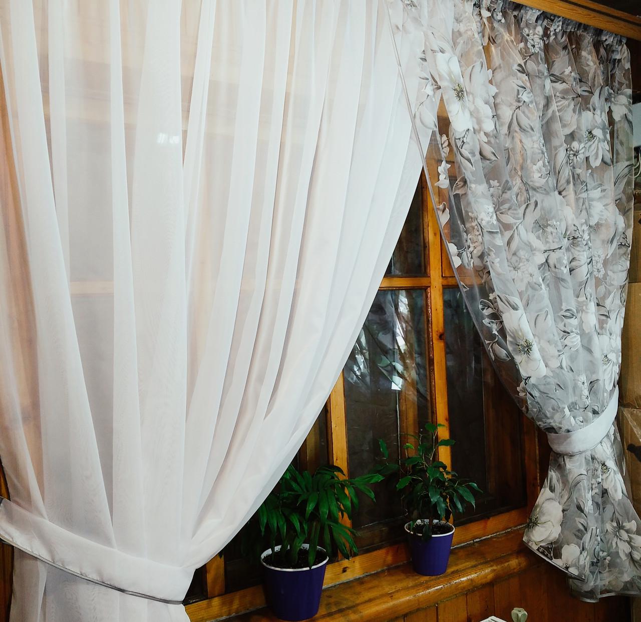 Шторы Вероника Белый/Яблочное цветение/Серый (1071482761) - фото 5 Шторы Вероника Белый/Яблочное цветение/Серый (1071482761) - фото 5