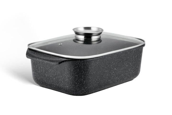 Гусятница Edenberg EB-4608 из литого алюминия с мраморным покрытием и жаровней 6,5 л (2530555701)