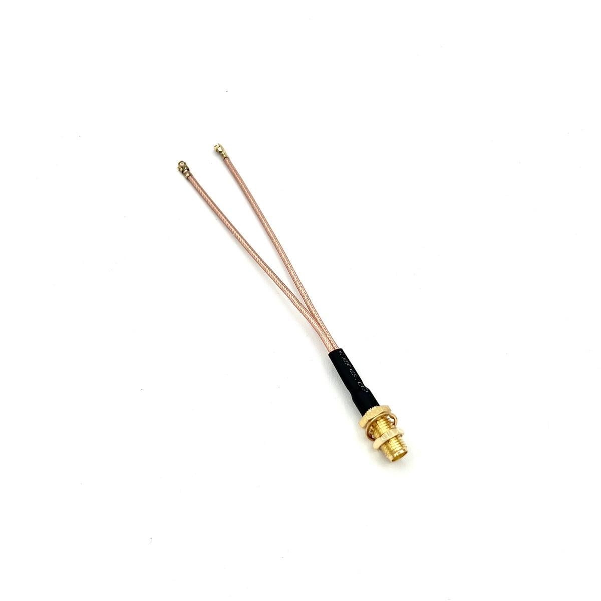 Кабель коаксіальний розгалужувальний адаптерний RG178 U.FL IPX Dual SMA гніздо для роутерів GPS LTE систем 15 см (000050174)