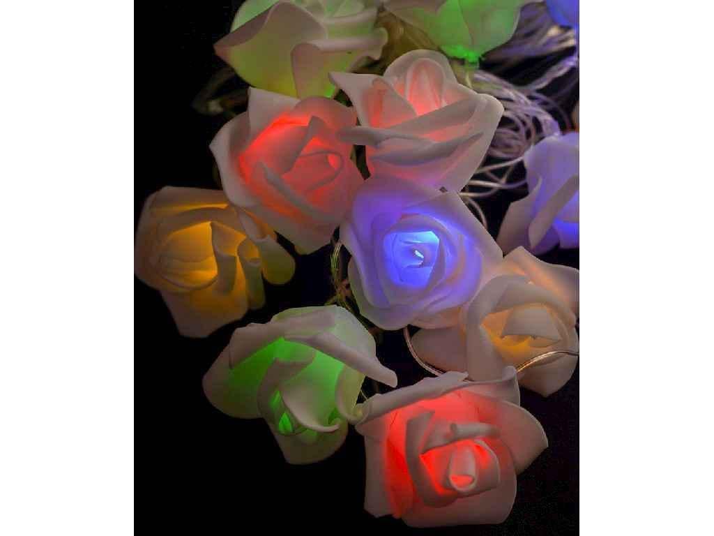 Гирлянда Фигурки 12LED ЦВЕТЫ 5 м с переходником (1652-01)