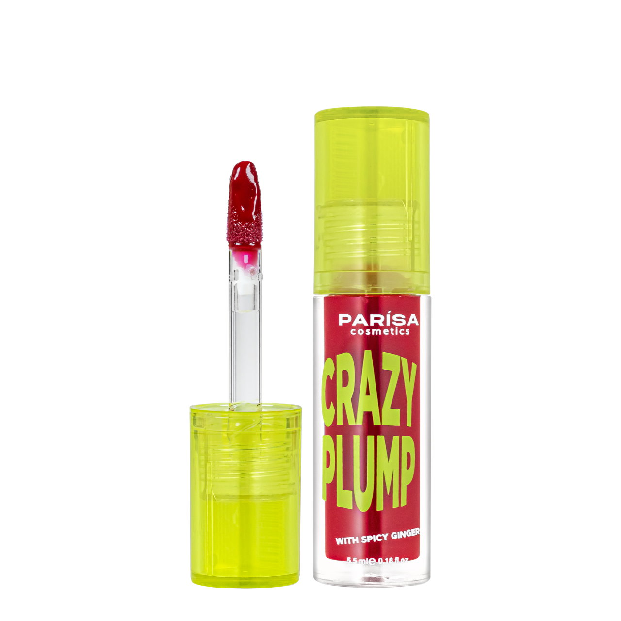 Блиск-плампер для об'єму губ Parisa Cosmetics Crazy Plump 5,5 мл 106 Iconic red Червоний (13350429)