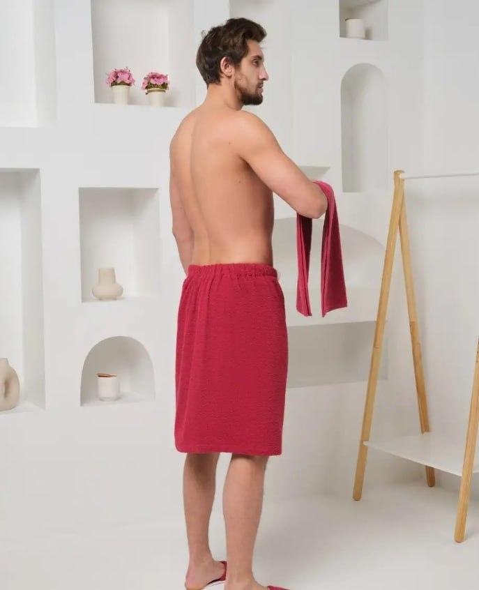 Набір чоловічих рушників для сауни Махра Червоний (2226882004) - фото 2 Набір чоловічих рушників для сауни Махра Червоний (2226882004) - фото 2