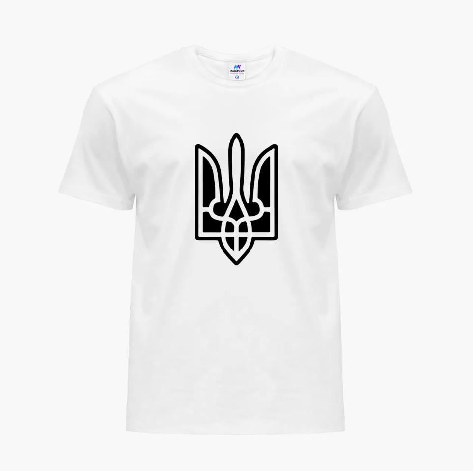 Футболка мужская "Трезубец" 2XL Белый (9223-3735-4)