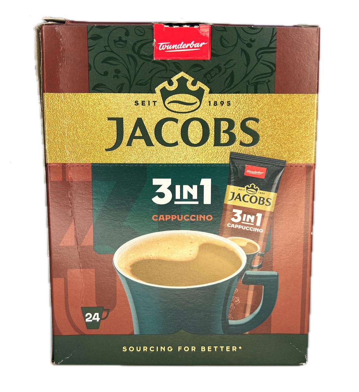 Напиток кофейный Jacobs растворимый Cappuccino 3в1 24 шт. 12,5 г (7968933256472)